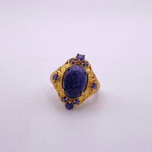 Blue Goldstone Ring, GbD, Size 8